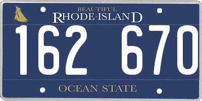 RI license plate 162670