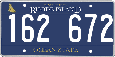 RI license plate 162672