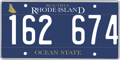 RI license plate 162674