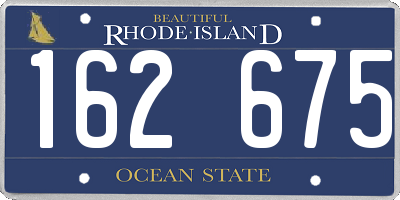 RI license plate 162675