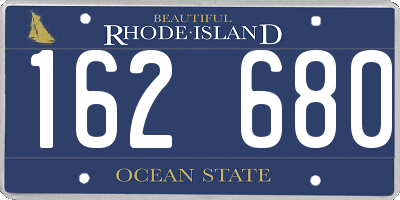 RI license plate 162680