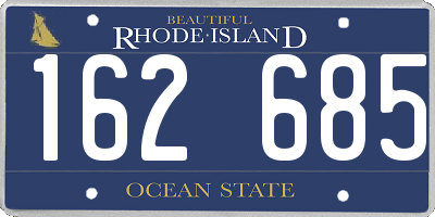 RI license plate 162685