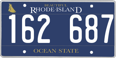 RI license plate 162687
