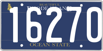 RI license plate 16270