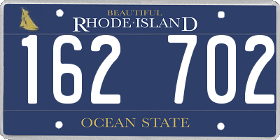 RI license plate 162702