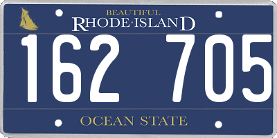 RI license plate 162705