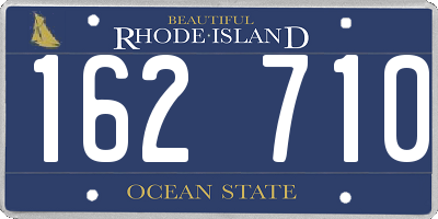 RI license plate 162710