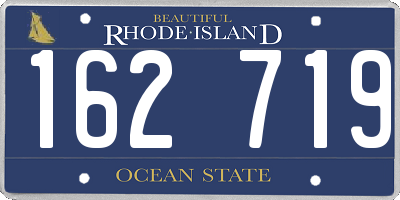 RI license plate 162719