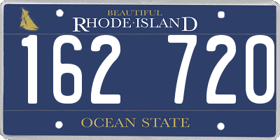 RI license plate 162720
