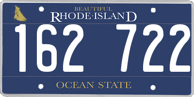 RI license plate 162722