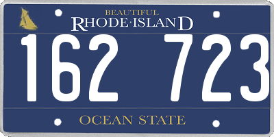 RI license plate 162723