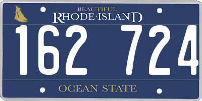 RI license plate 162724