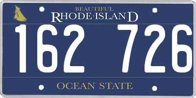 RI license plate 162726