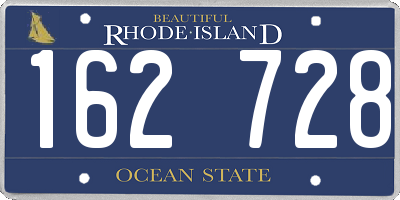 RI license plate 162728