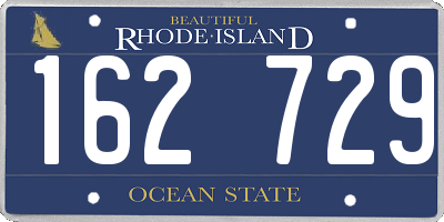 RI license plate 162729