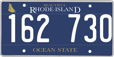 RI license plate 162730