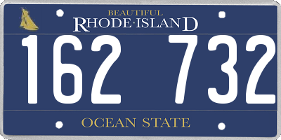 RI license plate 162732
