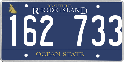 RI license plate 162733
