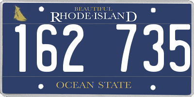 RI license plate 162735