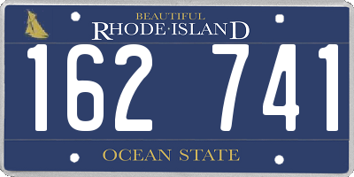 RI license plate 162741