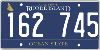 RI license plate 162745