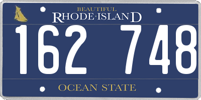 RI license plate 162748
