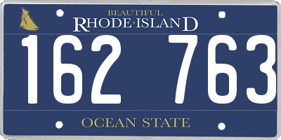 RI license plate 162763
