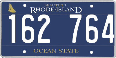 RI license plate 162764