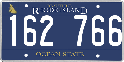 RI license plate 162766