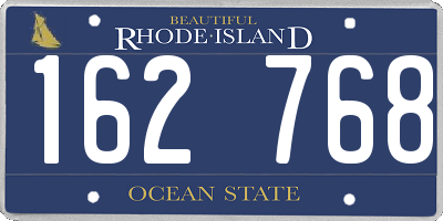 RI license plate 162768