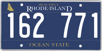 RI license plate 162771