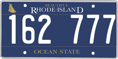 RI license plate 162777