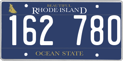 RI license plate 162780