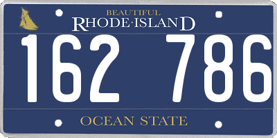RI license plate 162786