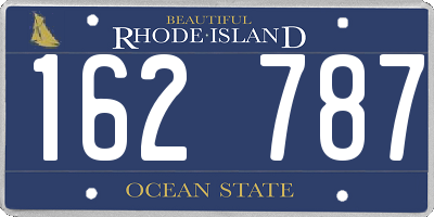 RI license plate 162787