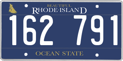 RI license plate 162791