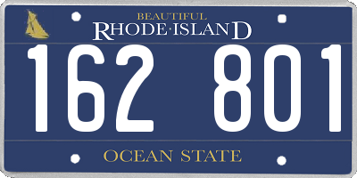 RI license plate 162801