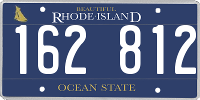 RI license plate 162812