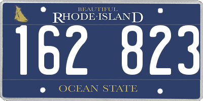 RI license plate 162823