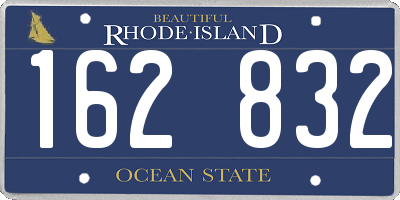 RI license plate 162832