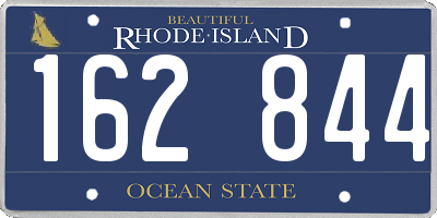 RI license plate 162844