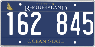 RI license plate 162845