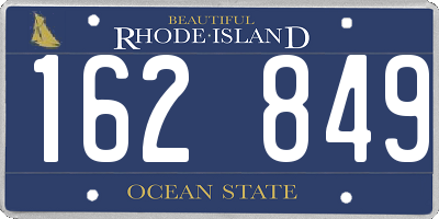 RI license plate 162849