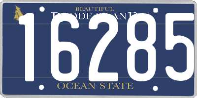 RI license plate 16285