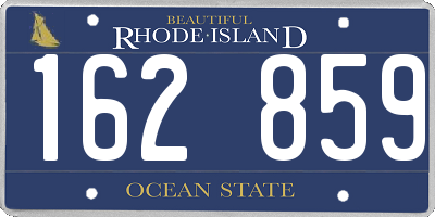 RI license plate 162859