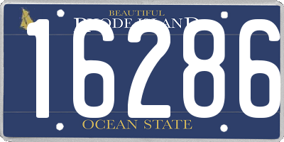 RI license plate 16286