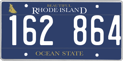 RI license plate 162864