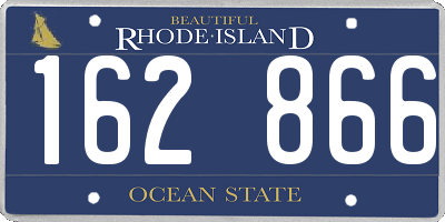 RI license plate 162866