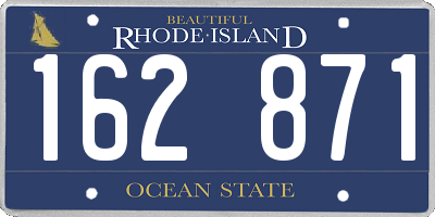 RI license plate 162871