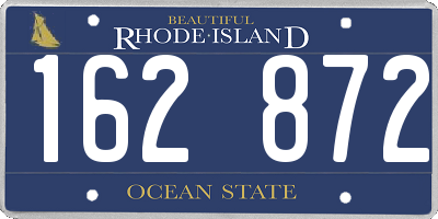 RI license plate 162872